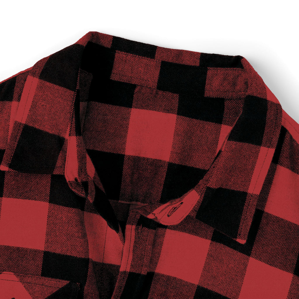 Black & White Buffalo Plaid Flannel Shirt