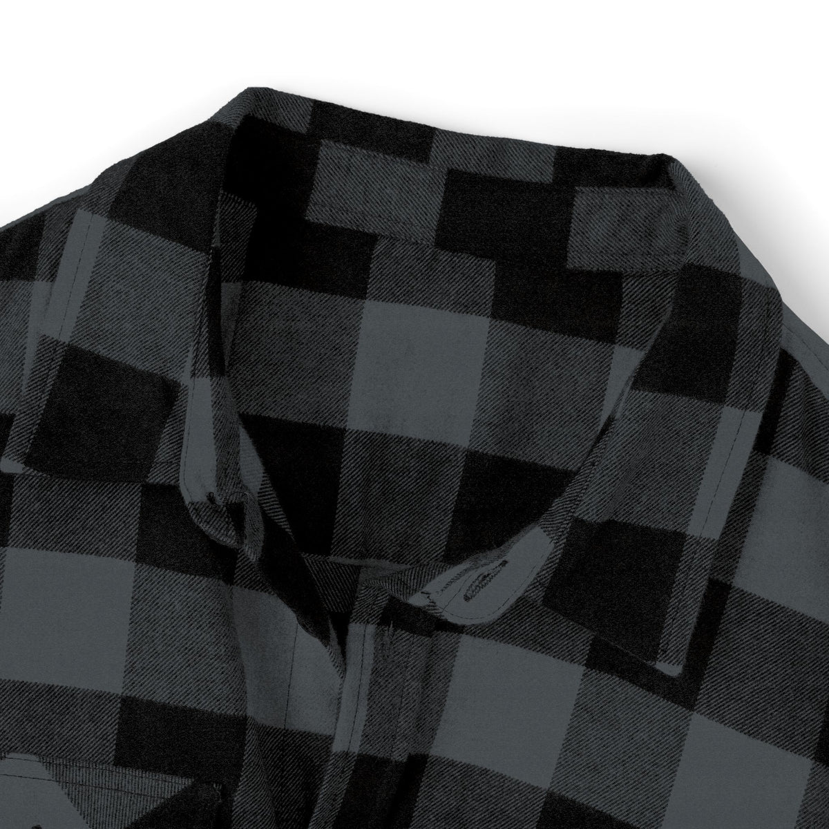Black & White Buffalo Plaid Flannel Shirt