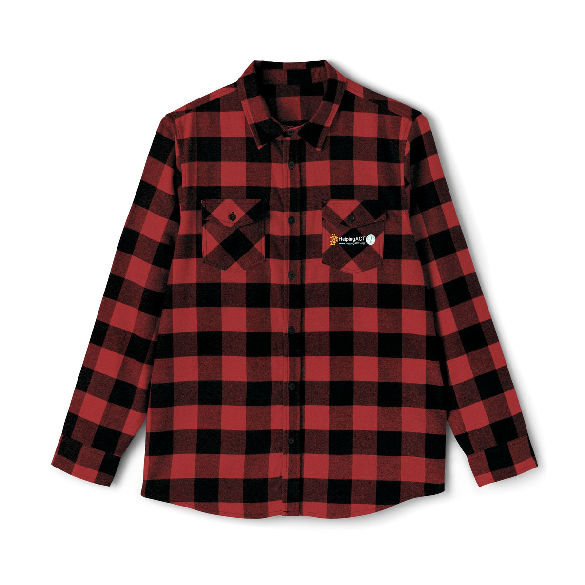 Black & White Buffalo Plaid Flannel Shirt