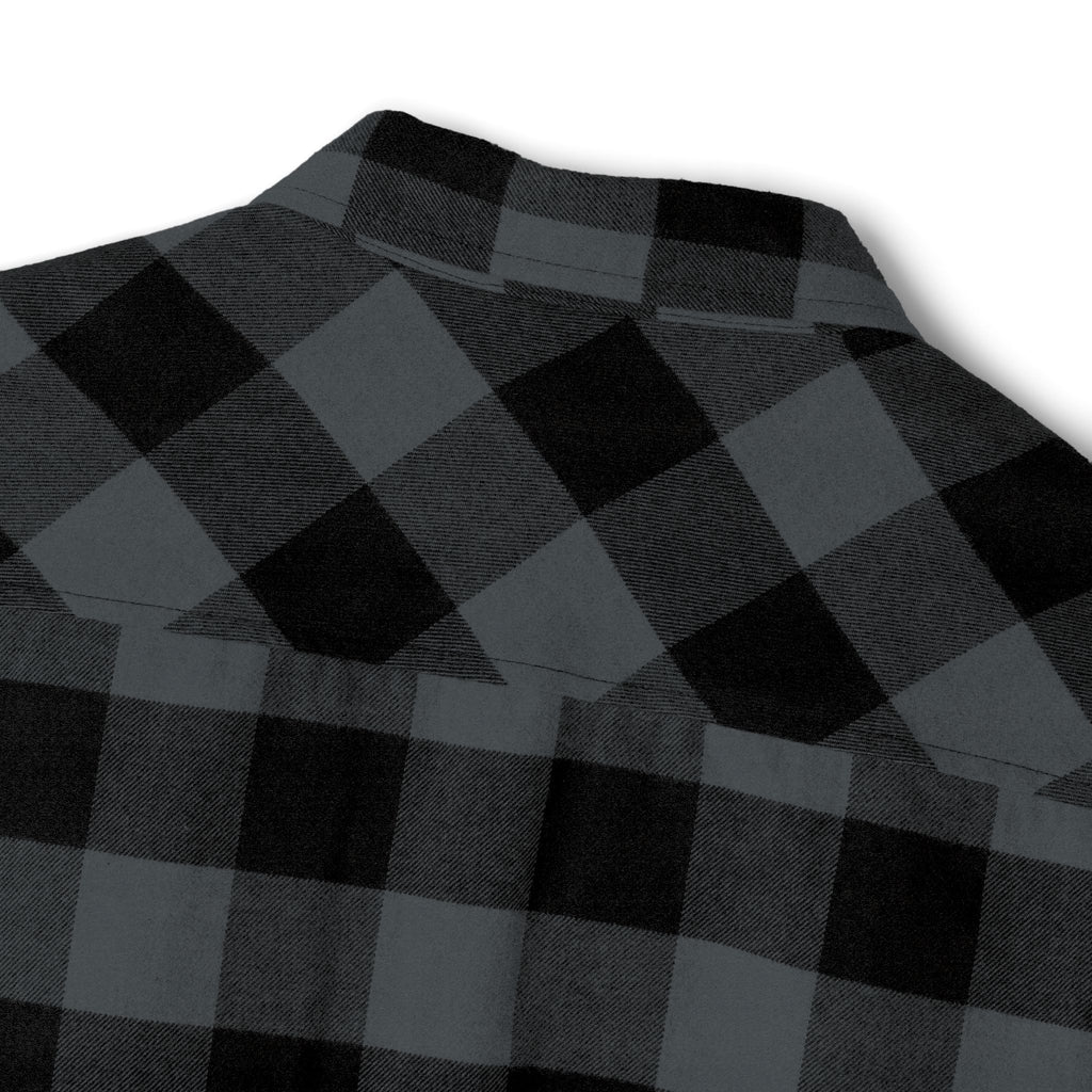 Black & White Buffalo Plaid Flannel Shirt
