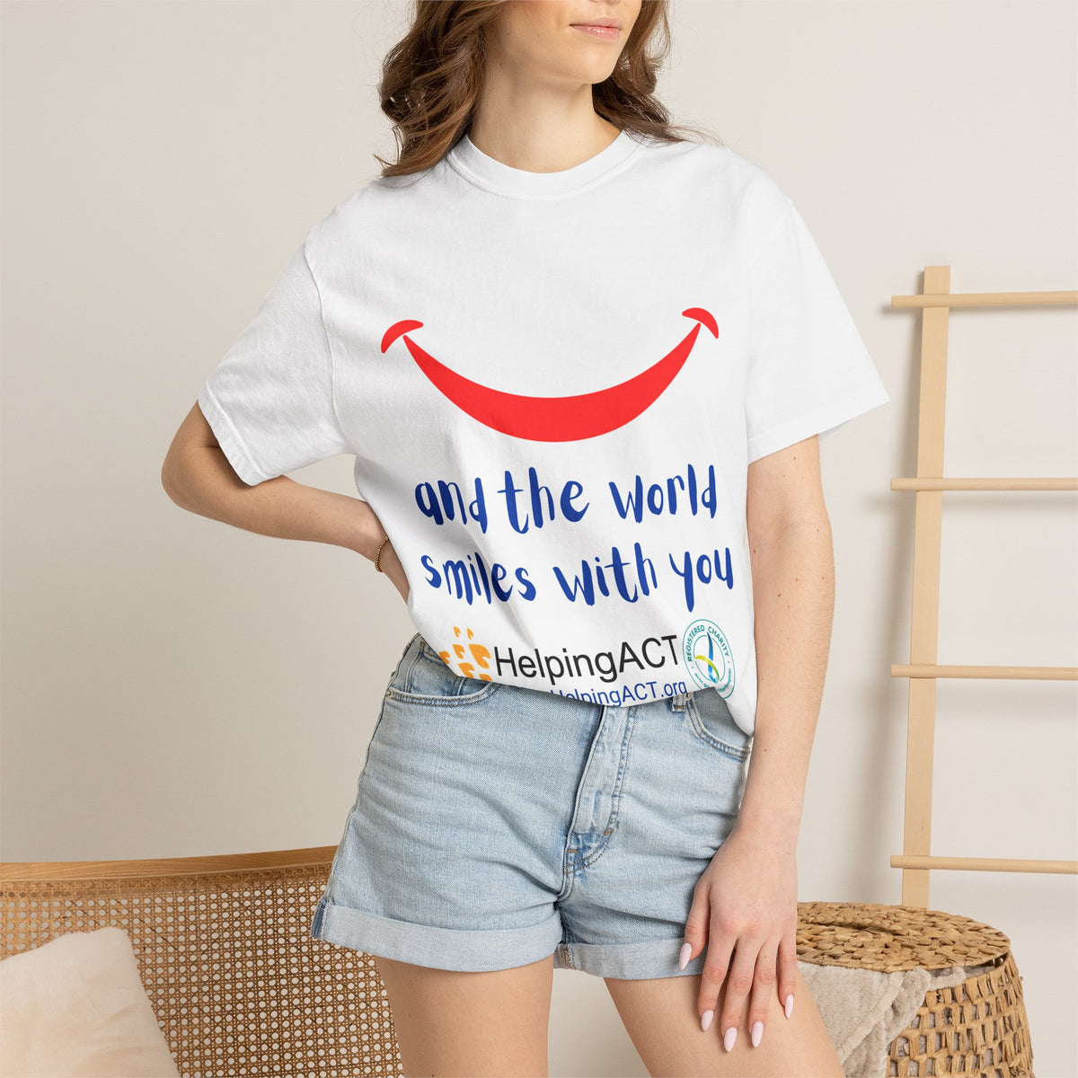 HelpingACT Smile T-shirt Front & Back Print